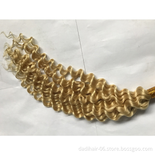 Trade Assurance buy human hair online blonde weave Deep Wave curly 613
